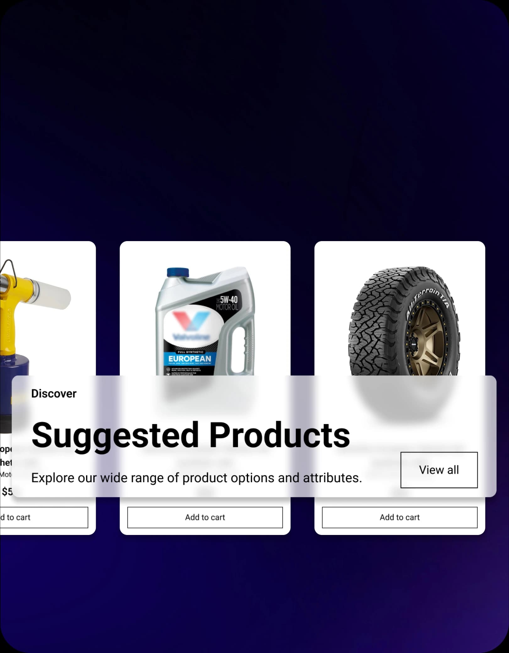 Product Suggestions Based on Car Model and Service